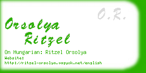 orsolya ritzel business card